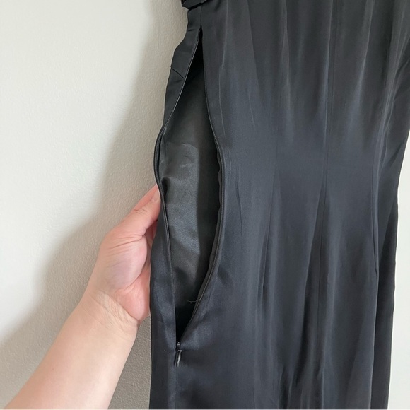 Boden 100% Silk Women’s Jewel Neck Shift Dress in Black Size 8 - Picture 7 of 9